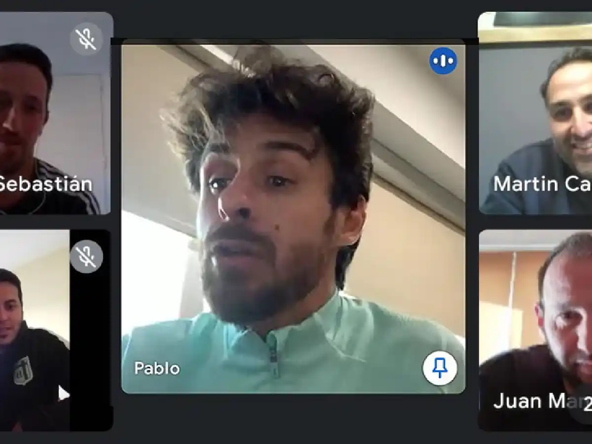 Aimar y una charla con los "profes" de Sportivo