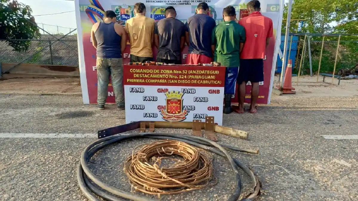 Los agarraron hurtando material estratégico de PDVSA en Monagas