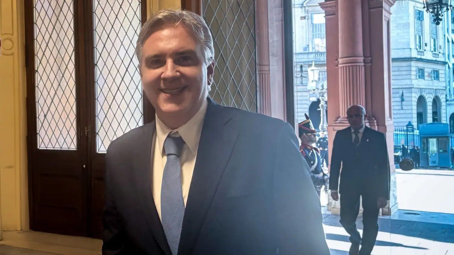 Martín Llaryora en Casa Rosada.