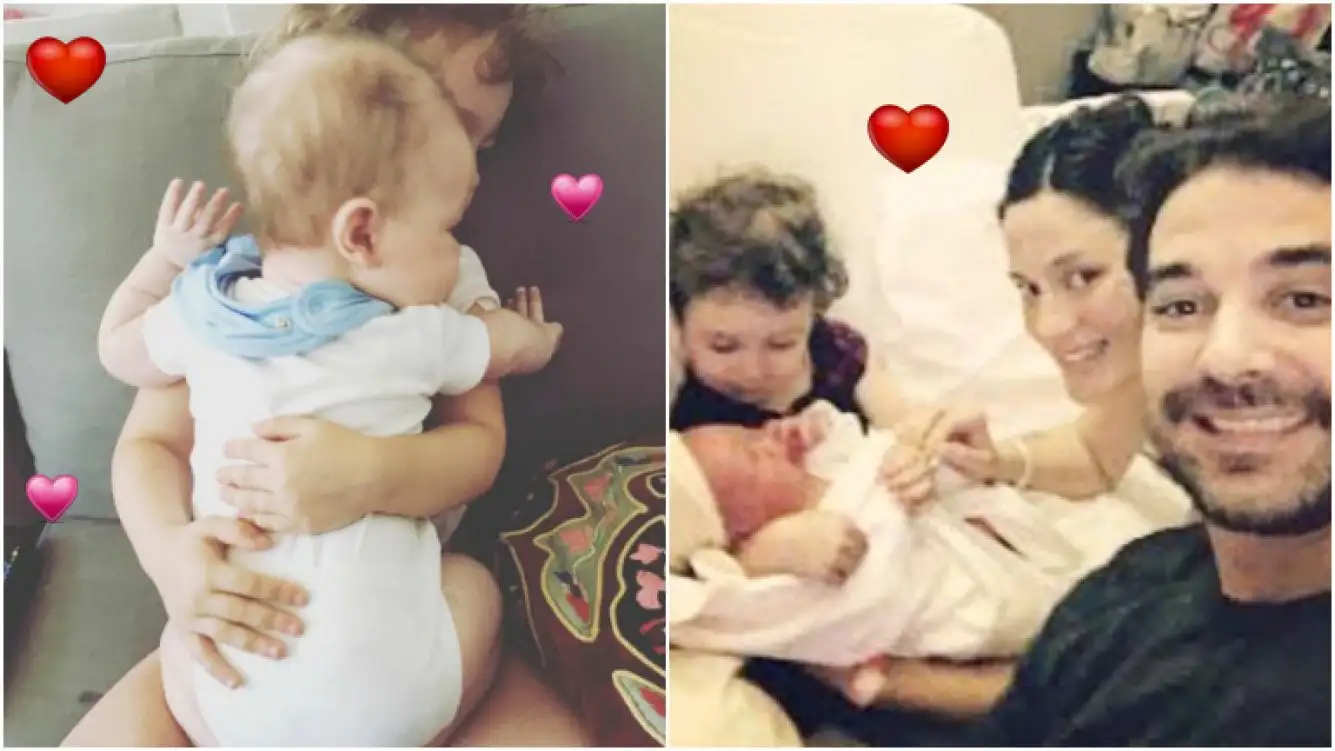 La tierna foto de Olivia y Baltazar Alfonso abrazados