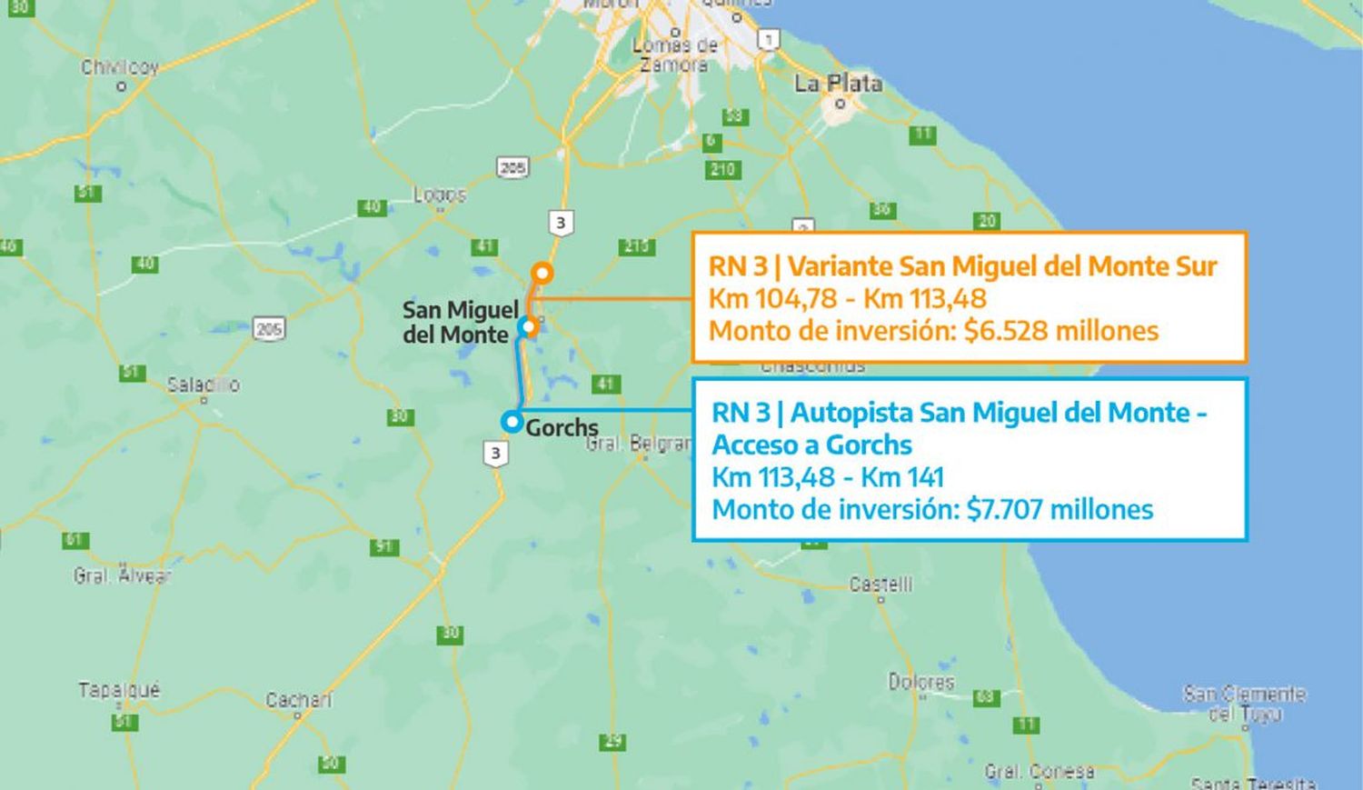 Después de años de espera, arrancan las obras en la Ruta 3 en el tramo Monte-Gorchs