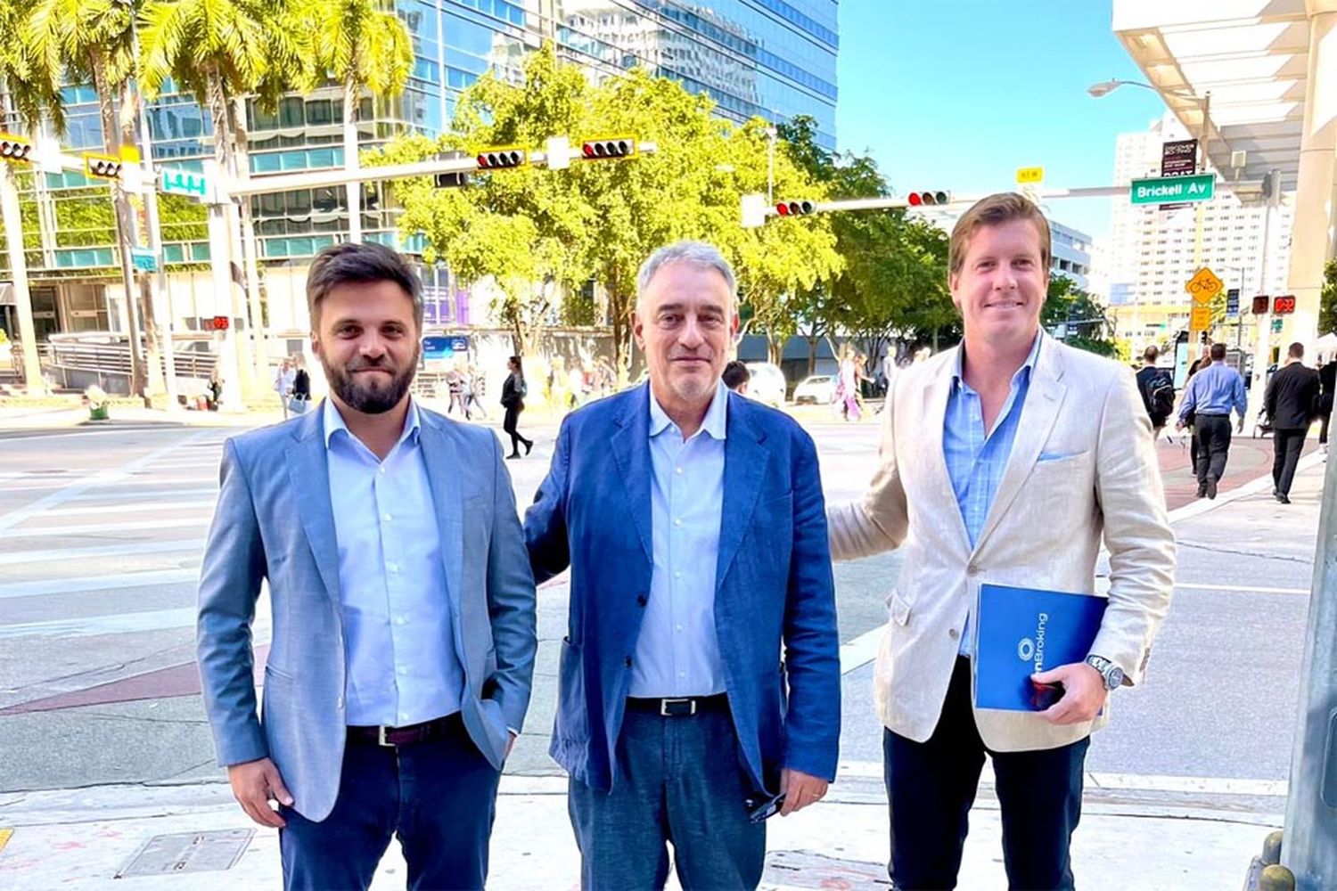 Luciano de Oliveira, Guido Paternó y Máximo Medina, directivos de Ten Broking