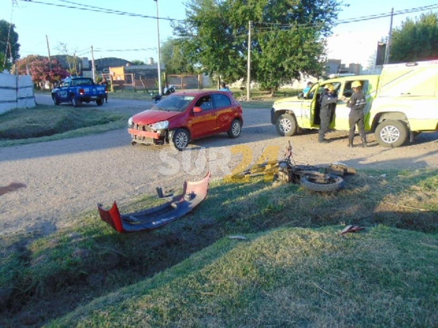 Venado Tuerto: motociclista herido al colisionar con un automóvil