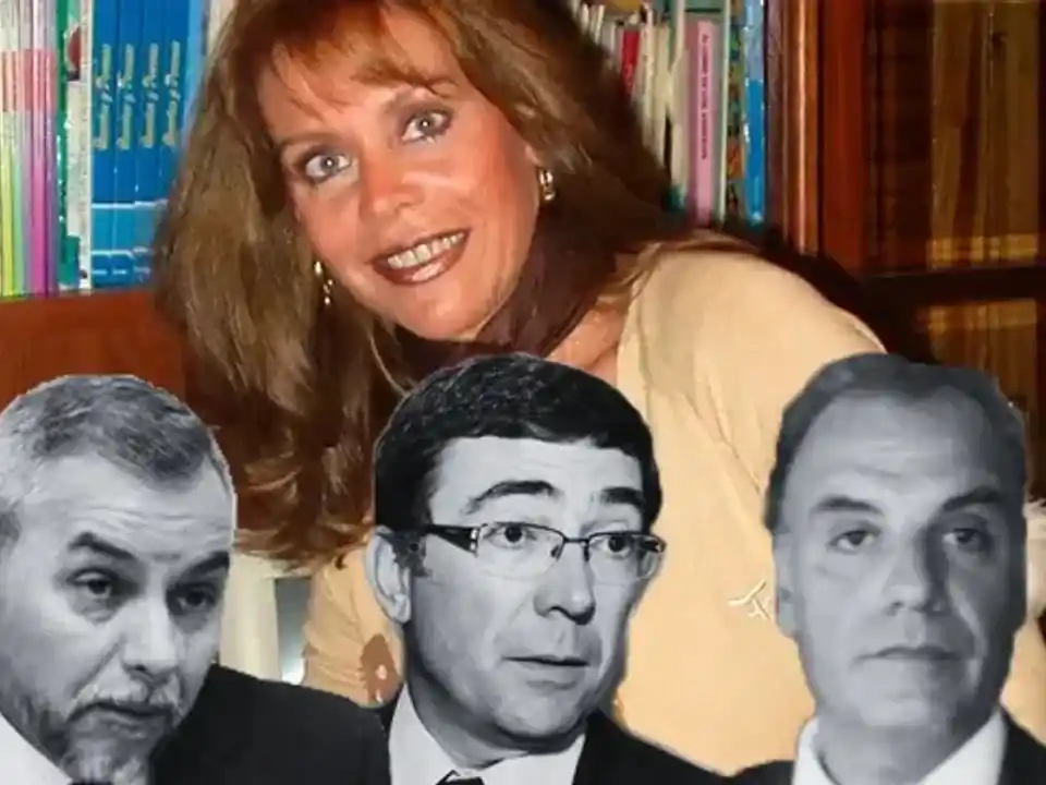 Nora Dalmasso y los tres fiscales investigados.