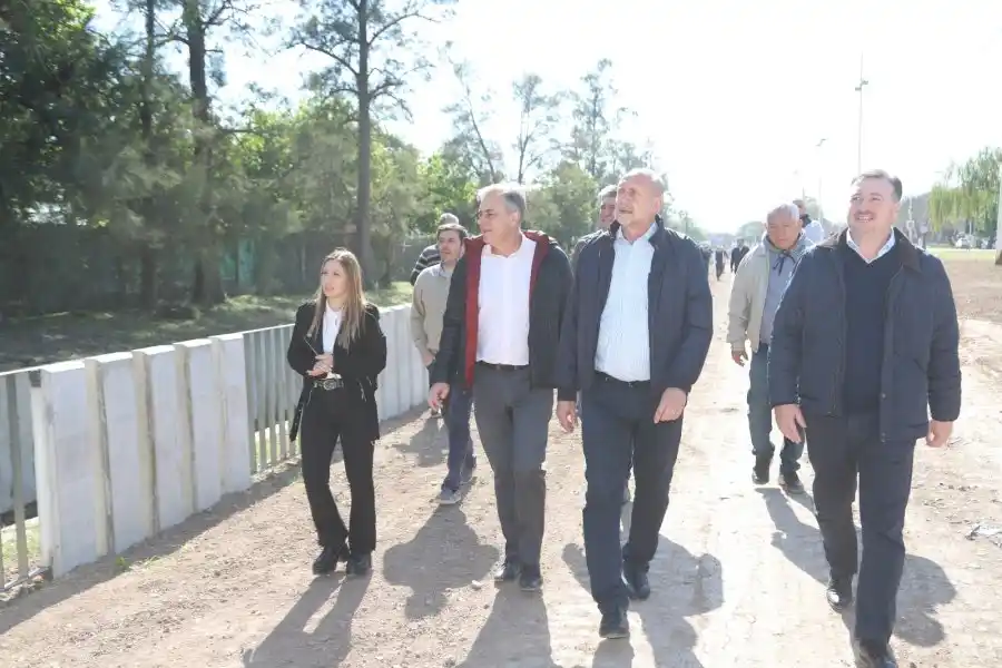Perotti y Castellano recorrieron la obra del “Canal Sur Tramo Ben Hur”