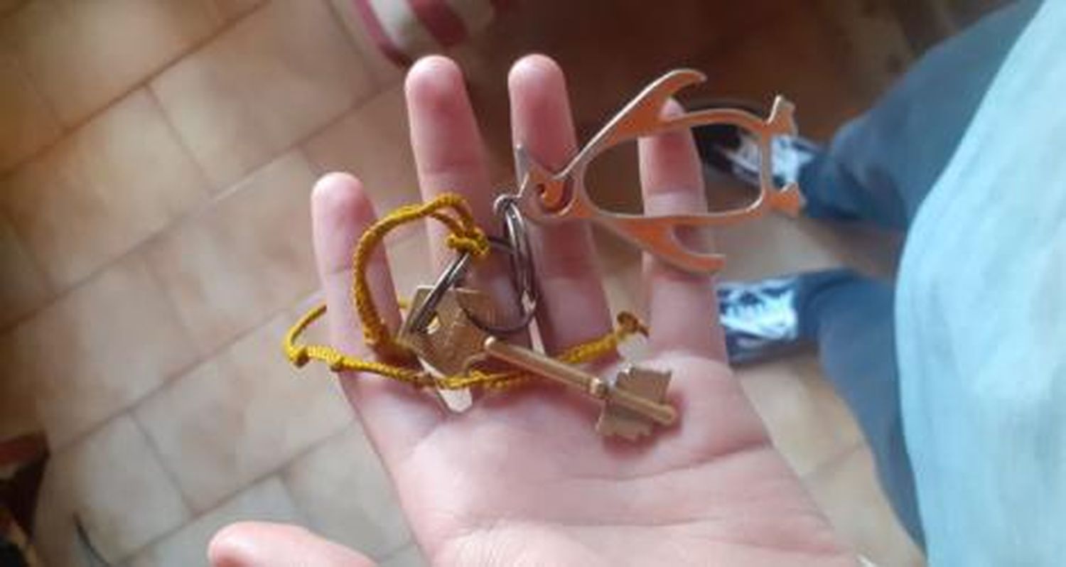 Valentín encontró estas llaves