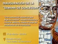 Inicia la "Semana de Gualeguay" con un emotivo acto en la Escuela Don Tomás de Rocamora