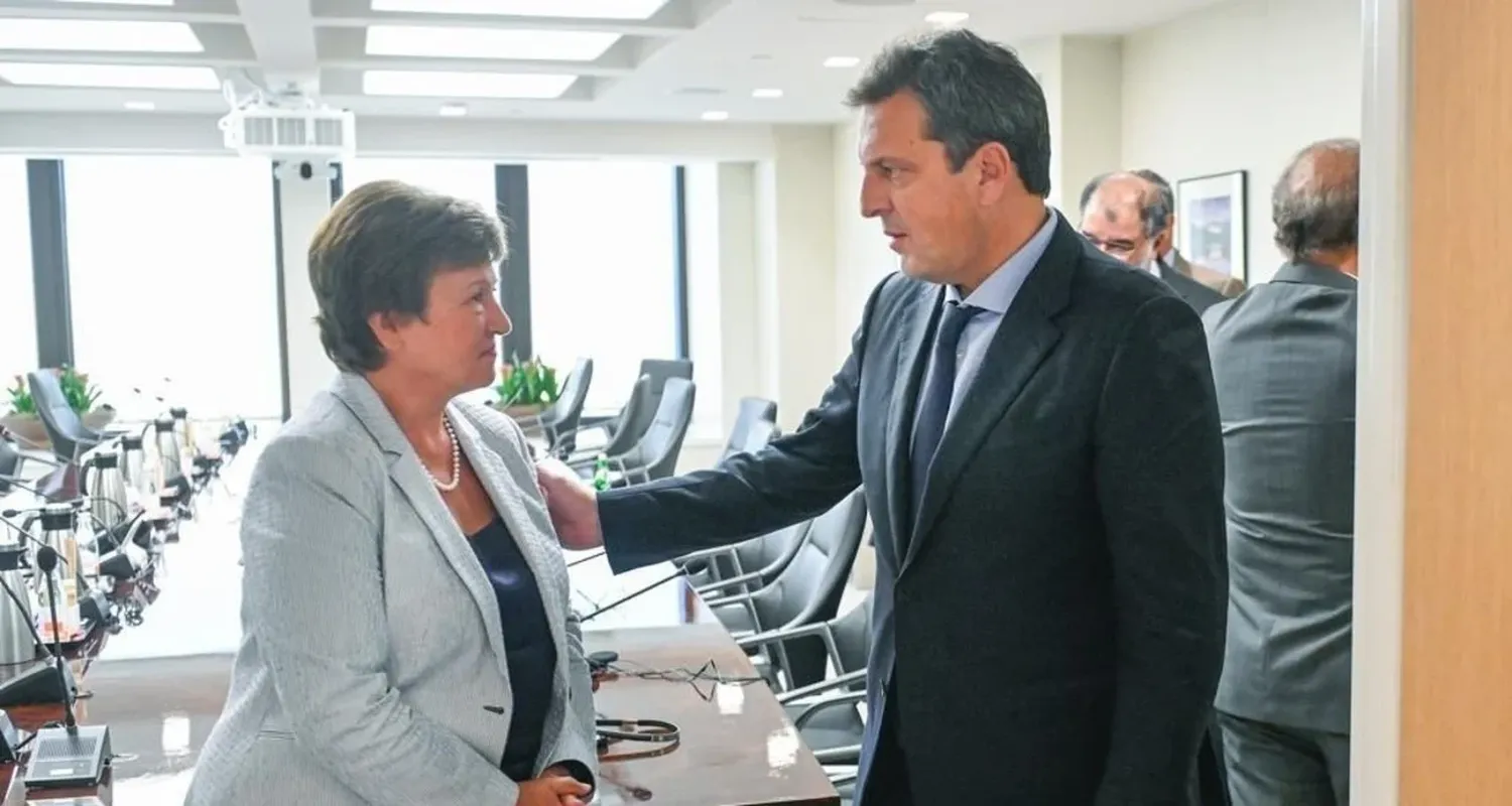 Massa se reunió este miércoles con Kristalina Georgieva tras la aprobación de la quinta y sexta revisión del Acuerdo de Facilidades Extendidas.