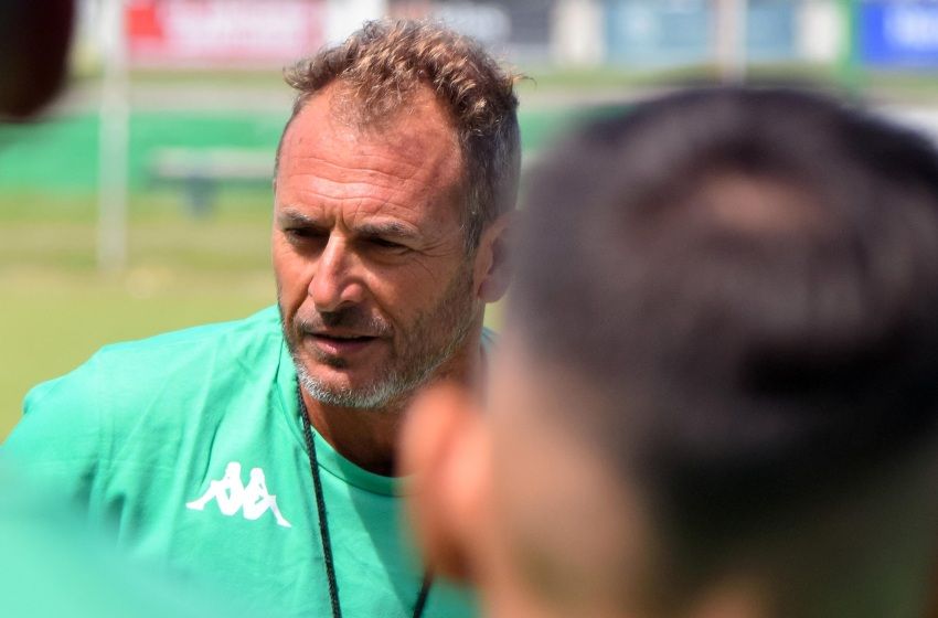 Mariano Mignini, en pleno entrenamiento del "Dragón".