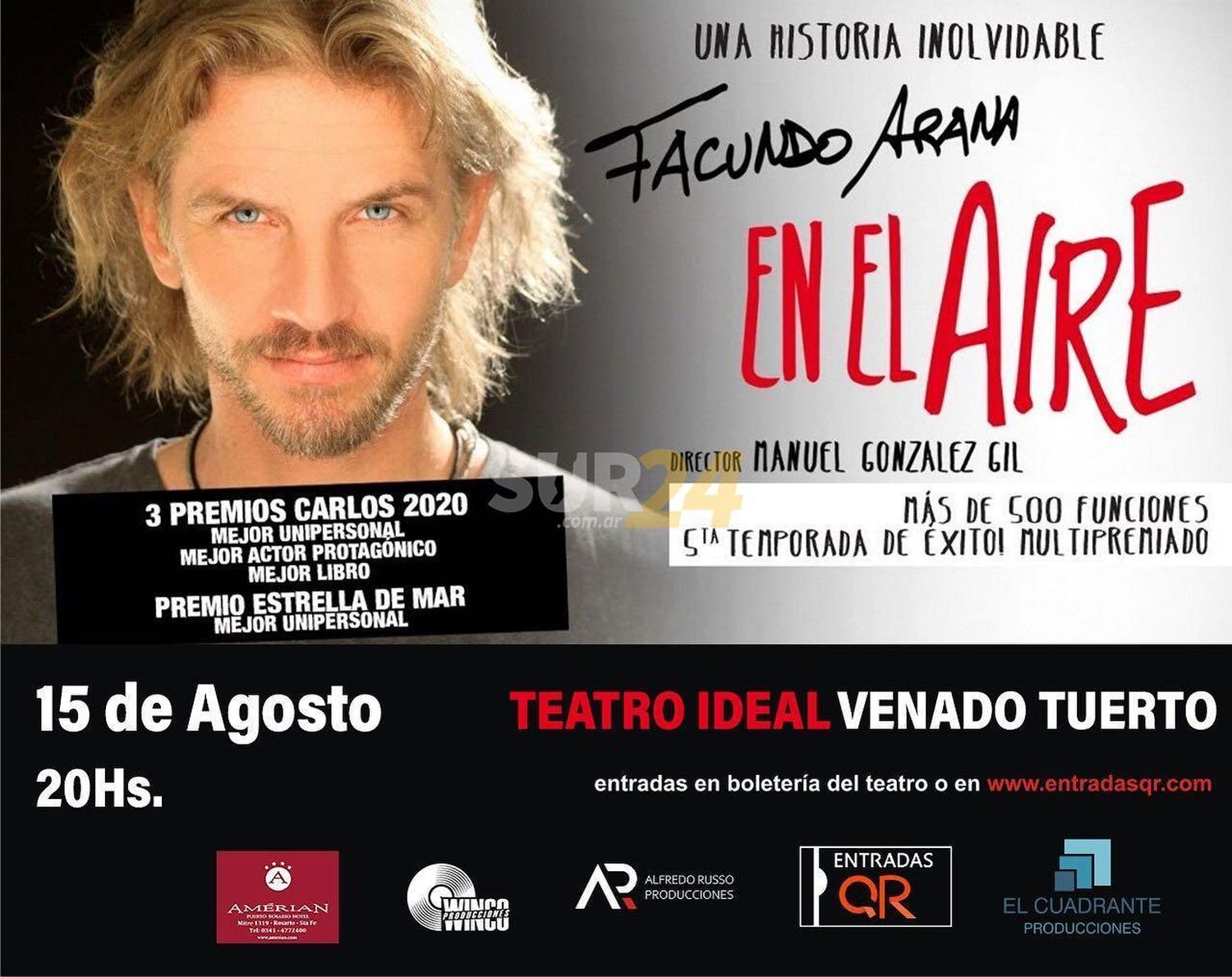 Facundo Arana llegará al Teatro Ideal con su espectáculo “En el aire”