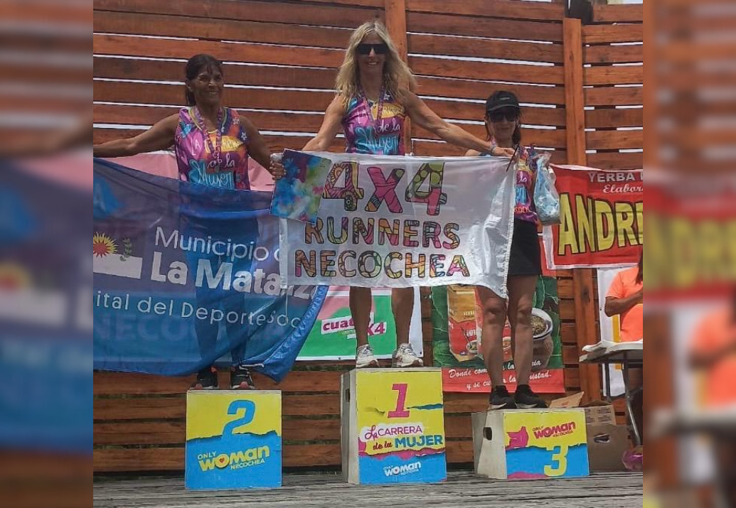 Atletas tresarroyenses presentes en la Carrera de la Mujer de Necochea
