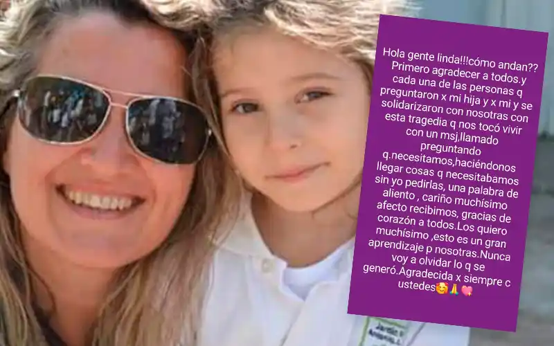 Claudia Zárate agradeció la ayuda tras el incendio en su vivienda