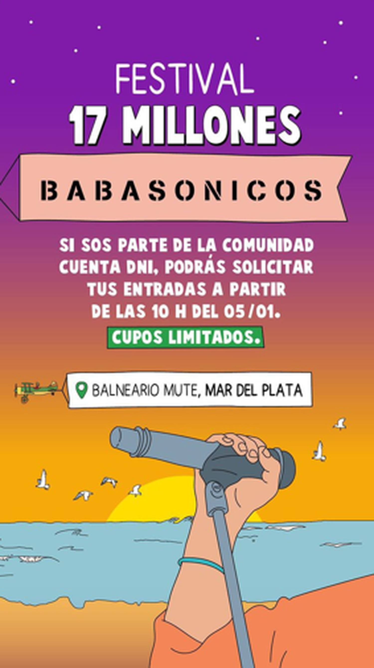 Babasónicos gratis en Mar del Plata para usuarios de Cuenta DNI