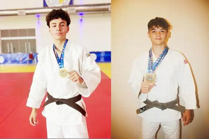Thiago Parada y Galo Villavicencio se entrenan en el campus 2022 del CeNARD