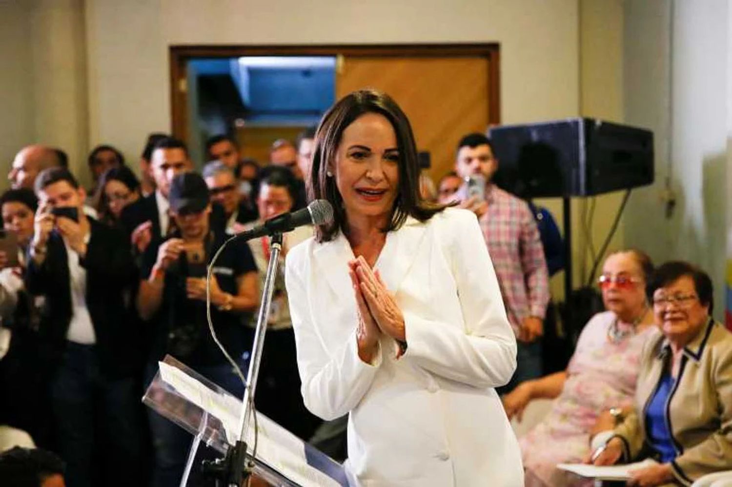La dirigente opositora María Corina Machado denunció que detuvieron a su jefe de seguridad
