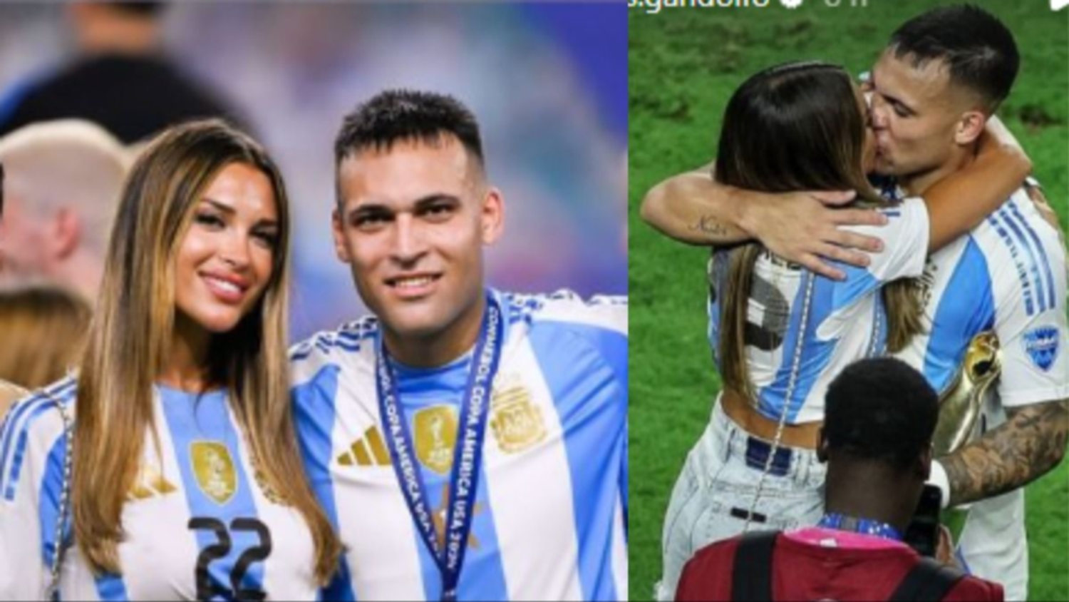 Agustina Gandolfo publicó estas fotos Lautaro Martínez para celebrar la victoria en la Copa América