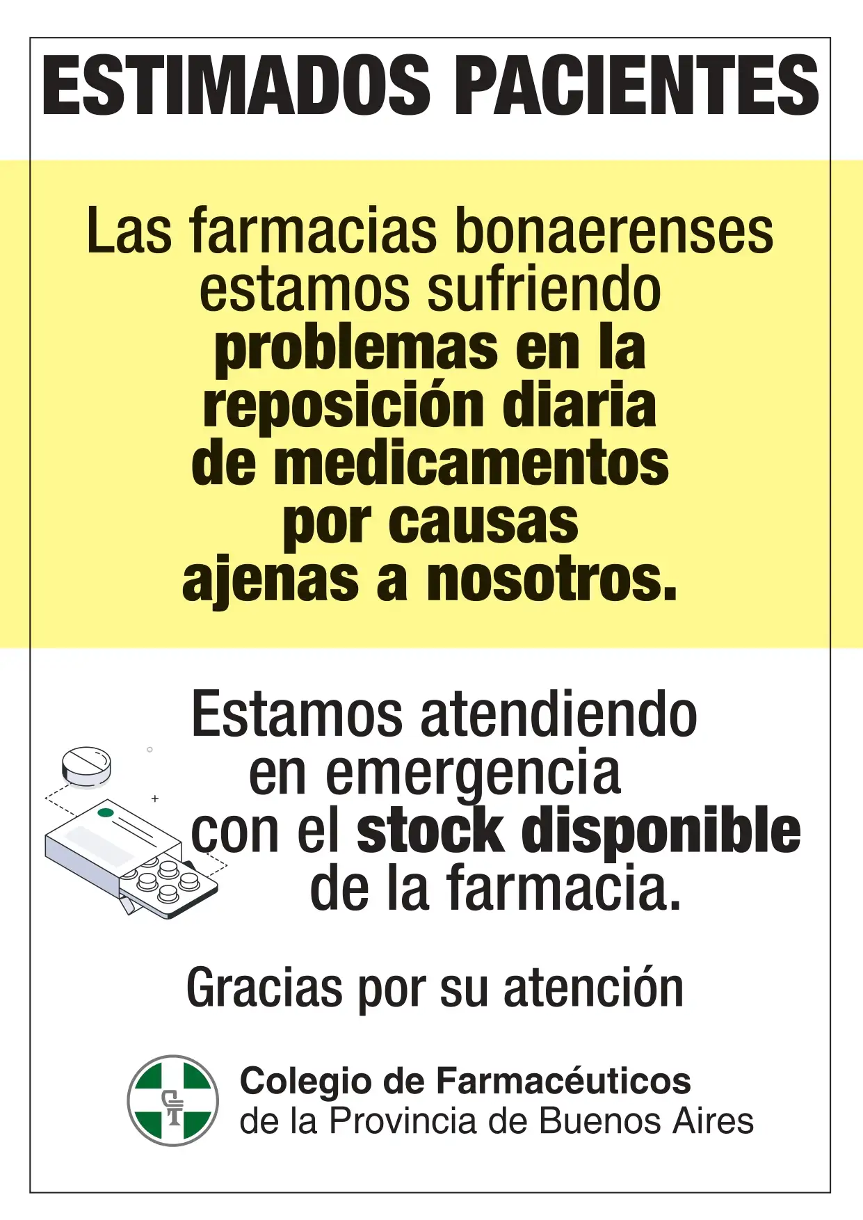 cartel farmacias