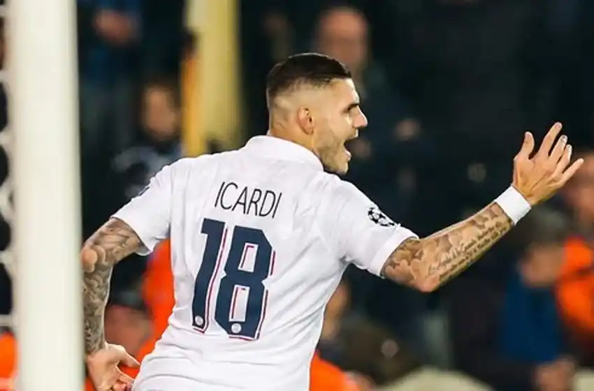 Icardi se despachó con un doblete en la goleada de PSG