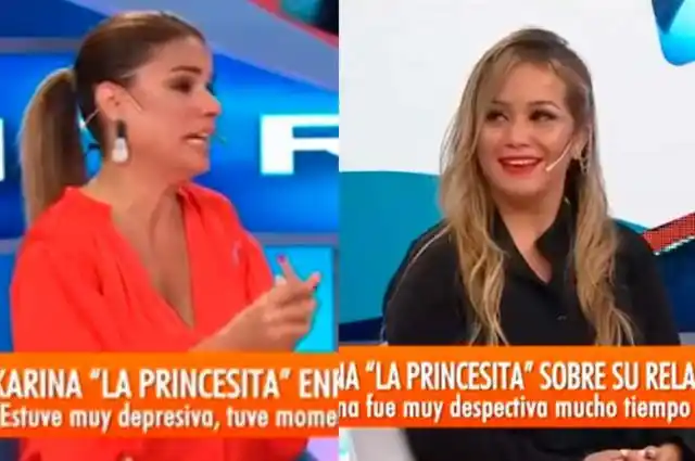 Karina La Princesita se trenzó con Marina Calabró en Intrusos y la dejó llorando