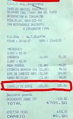 Insólito: Una mujer pidió un mejor cubierto y se lo agregaron a la cuenta   