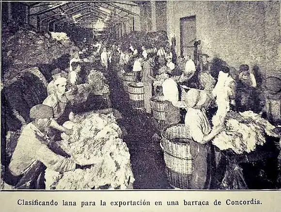 Las barracas de cueros y lanas en Concordia