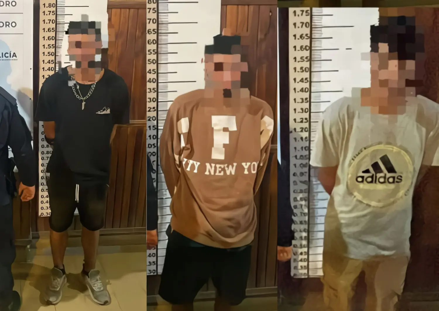 Los tres hombres fueron trasladados a la Comisaría.