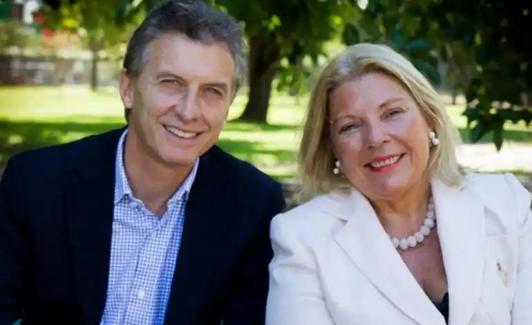 Mauricio Macri y Lilita Carrió, juntos en la Casa Rosada 