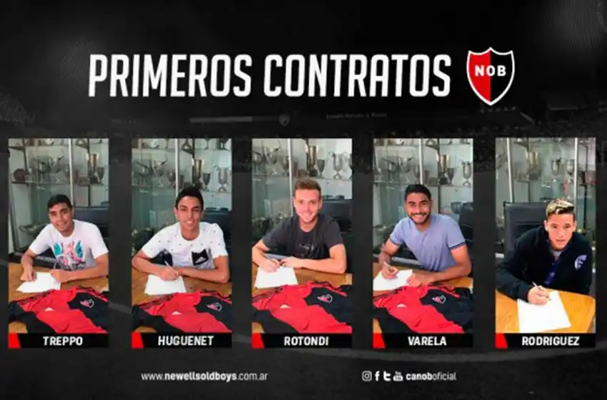 Cinco juveniles pusieron la firma