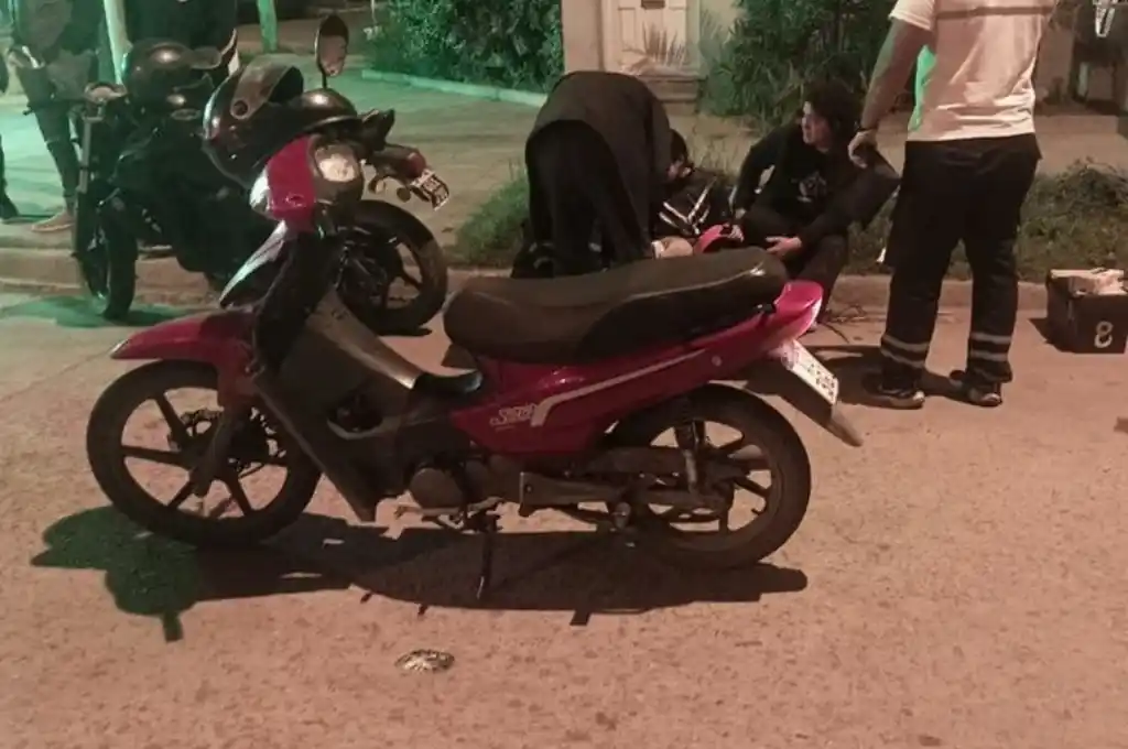 La moto protagonista del siniestro vial en Chacabuco e Italia.