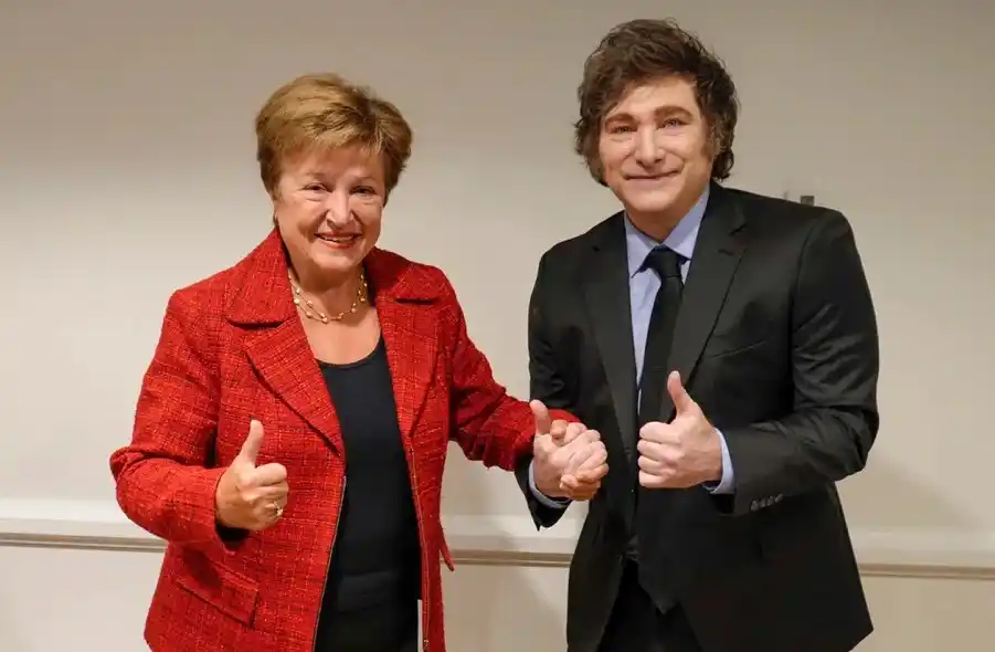 Kristalina Georgieva calificó como "excelente" el encuentro con Javier Milei.