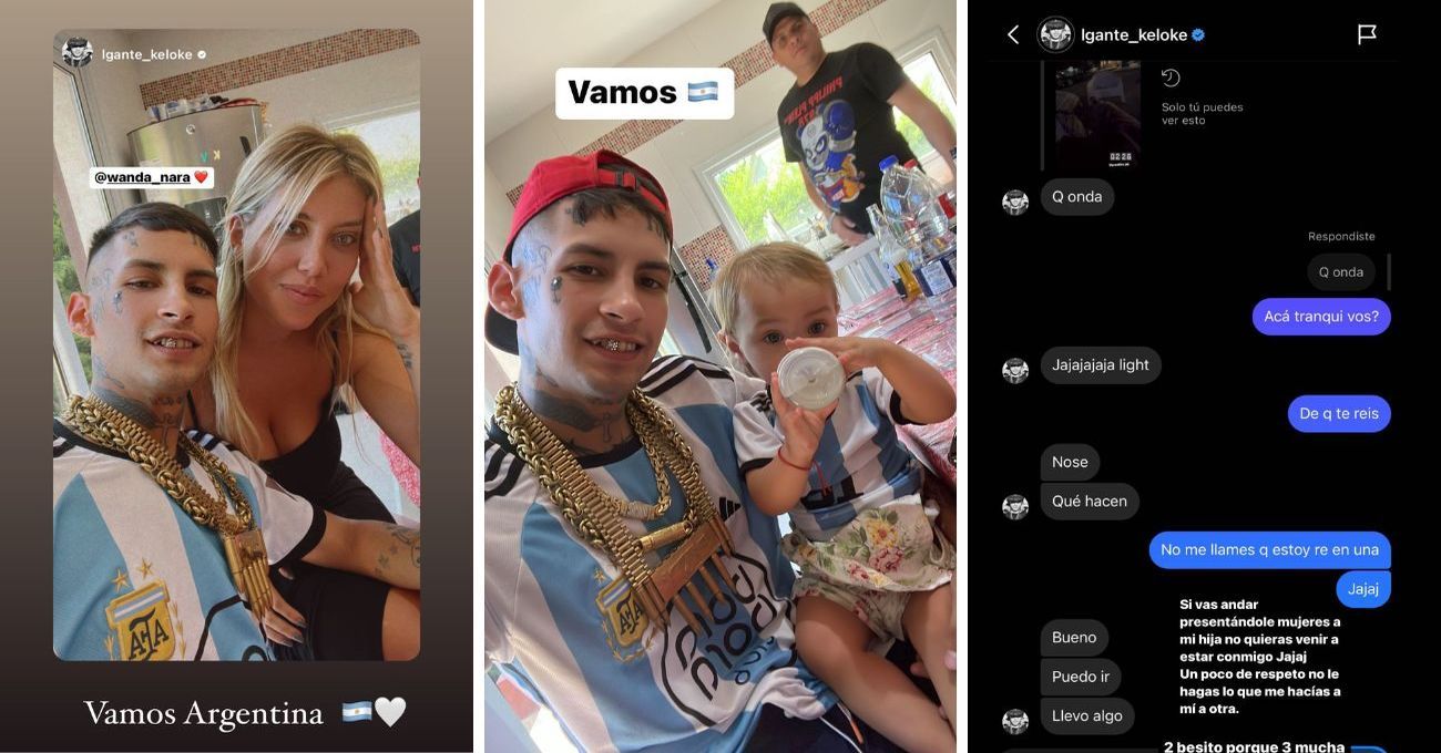 Tamara Báez escrachó a L-Gante en Instagram: compartió un chat privado y apuntó a Wanda Nara