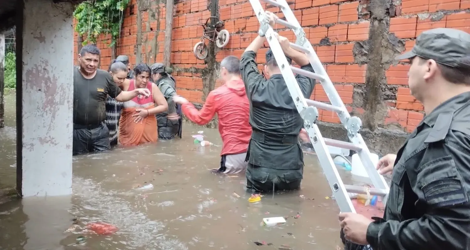 El temporal fue calificado por las autoridades como "la peor catástrofe natural de la historia" de Corrientes. Foto: Télam.