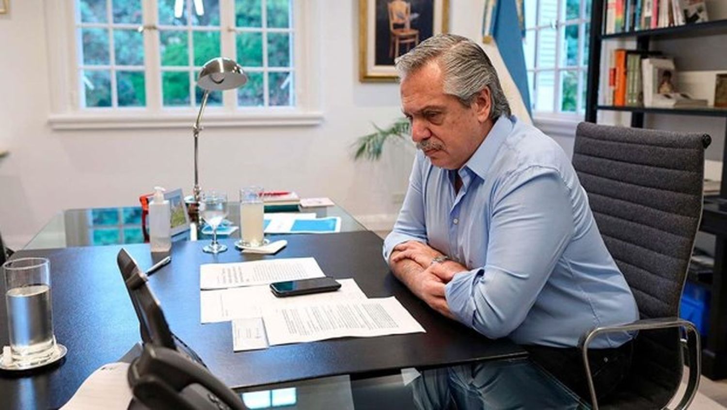 "Me siento bien": Alberto Fernández continúa con su agenda desde la Residencia de Olivos