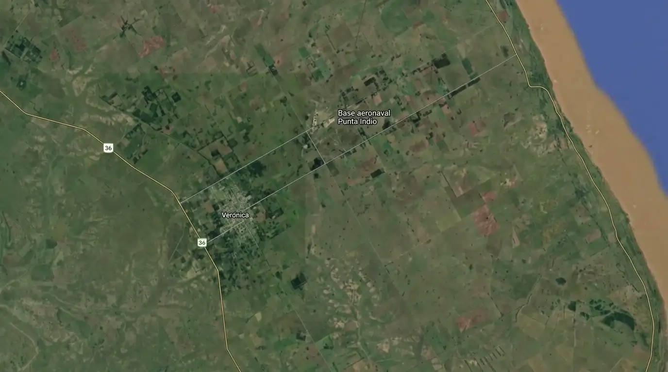 Mapa Base aeronaval Punta Indio