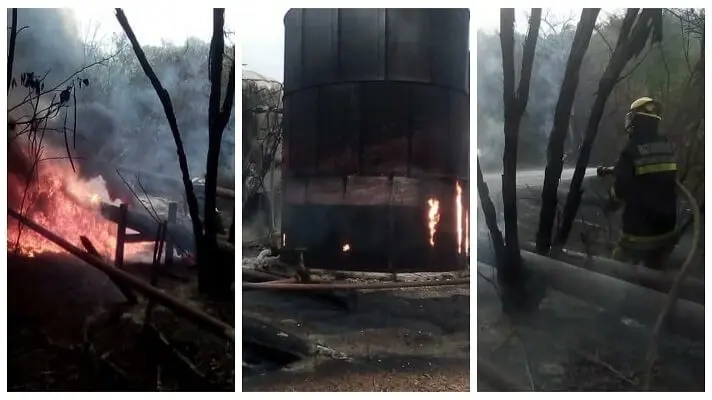FUEGO EN INSTALACIONES PETROLERAS de Anzoátegui causa pánico en la población
