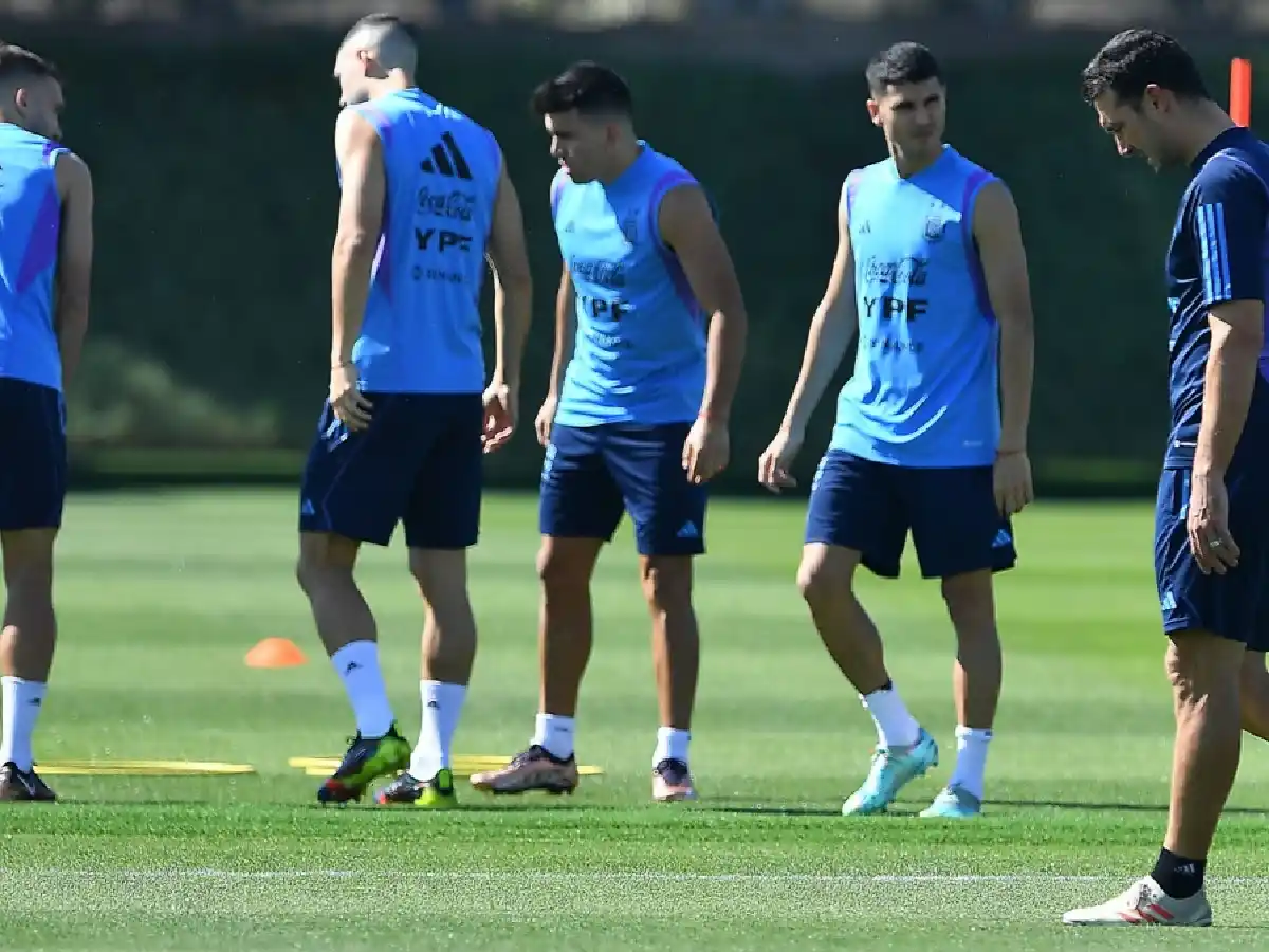 Argentina volvió a las prácticas y Scaloni analiza cambios