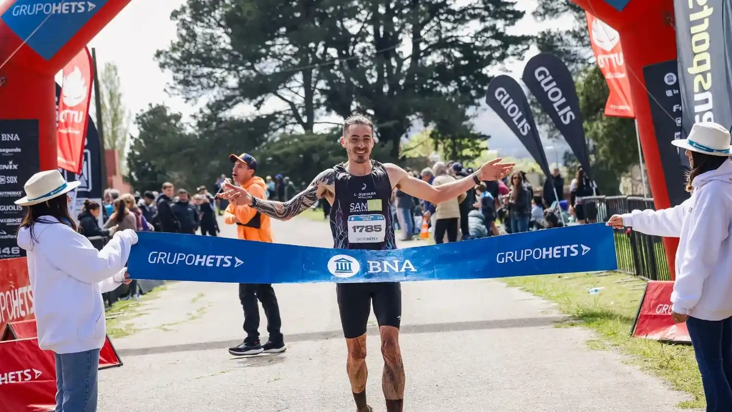 Leandro Guevara destacó entre los necochenses presentes en el Ultra Trail Tierras del Diablo