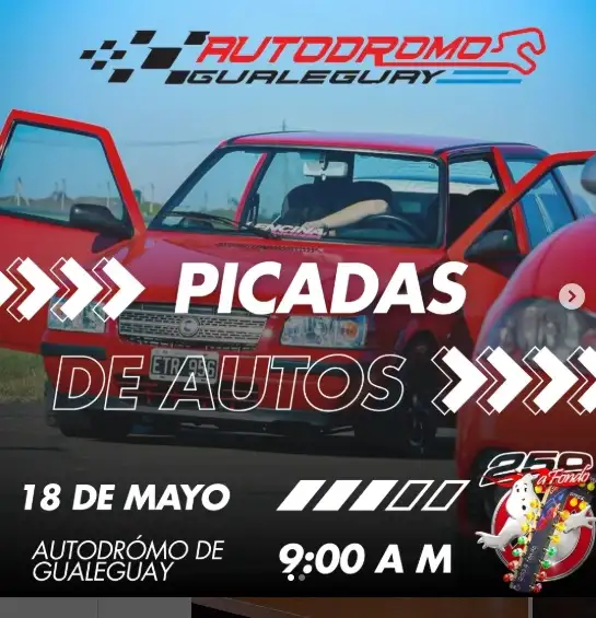 Picadas en el autódromo el domingo 18 de mayo