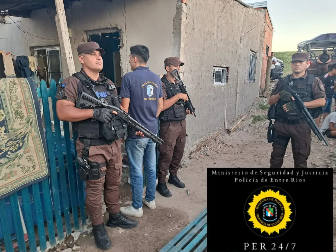En allanamiento, desbarataron narcobanda en zona sur 
