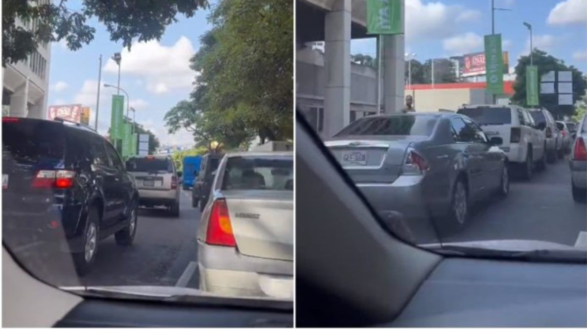 VUELVEN LAS COLAS por gasolina en la ciudad de Caracas (VIDEOS)