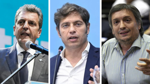 Kicillof, Kirchner y Massa lanzan "Fuerza Patria" para buscar la unidad peronista en septiembre