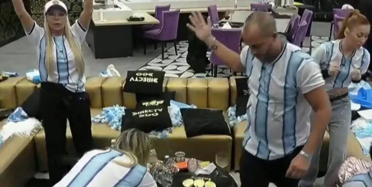 Video: el festejo por el gol de Enzo Fernández terminó con un accidente en Gran Hermano