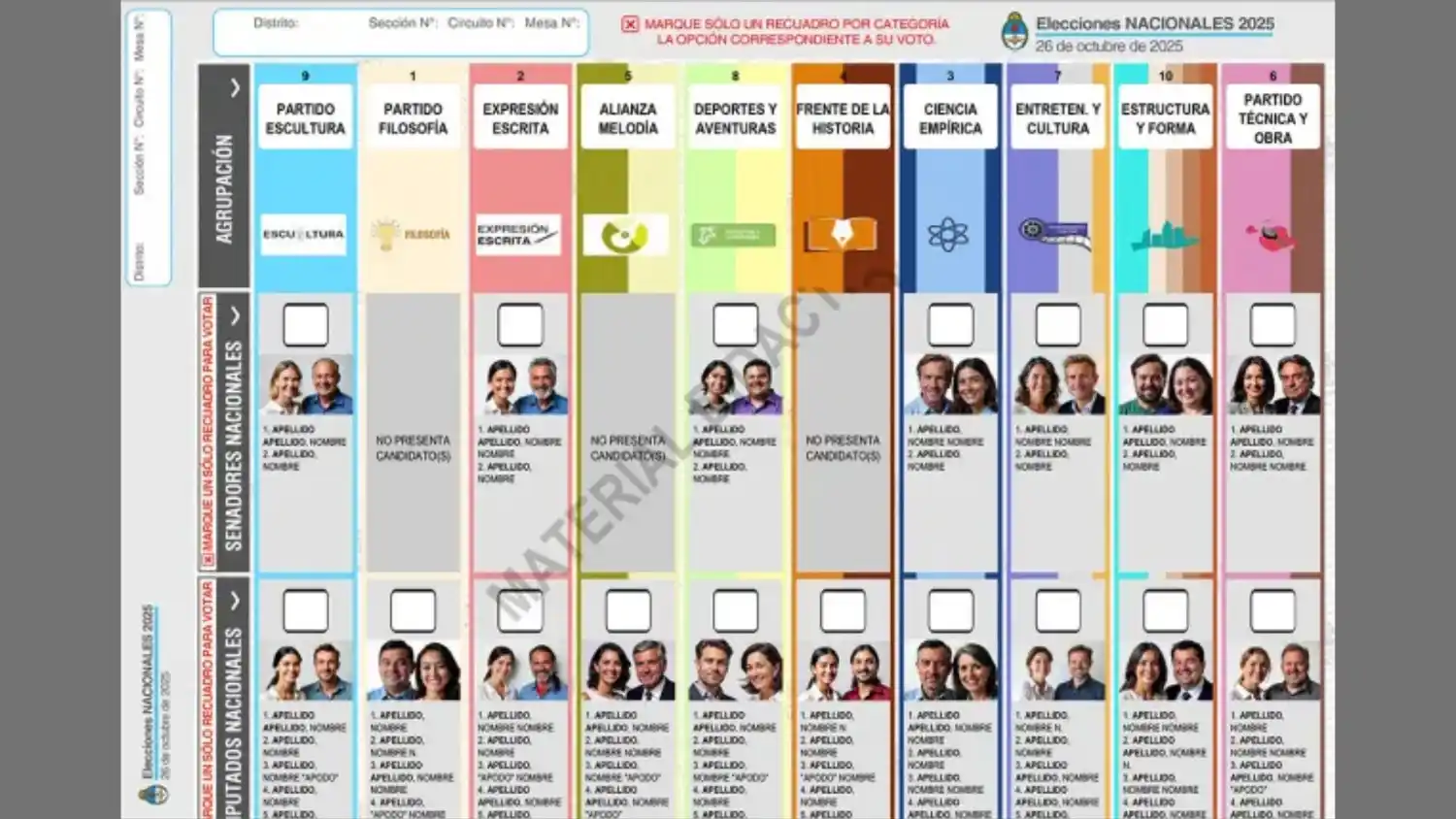 La Boleta Única de Papel debutará en las elecciones nacionales del 26 de octubre.