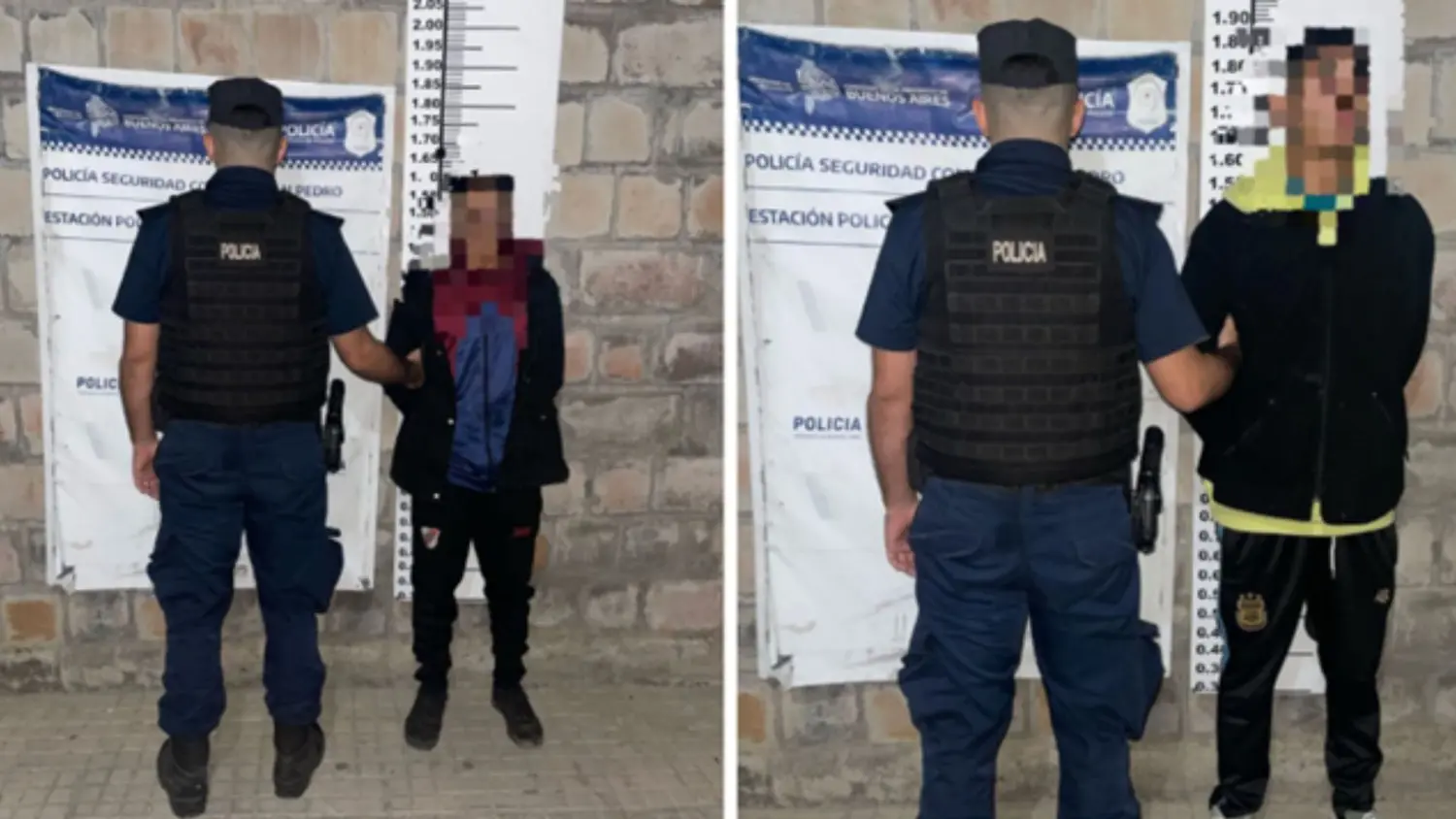 Los hermanos fueron detenidos por la policía. Uno de ellos logró trepar un tapial e ingresar a una casa.