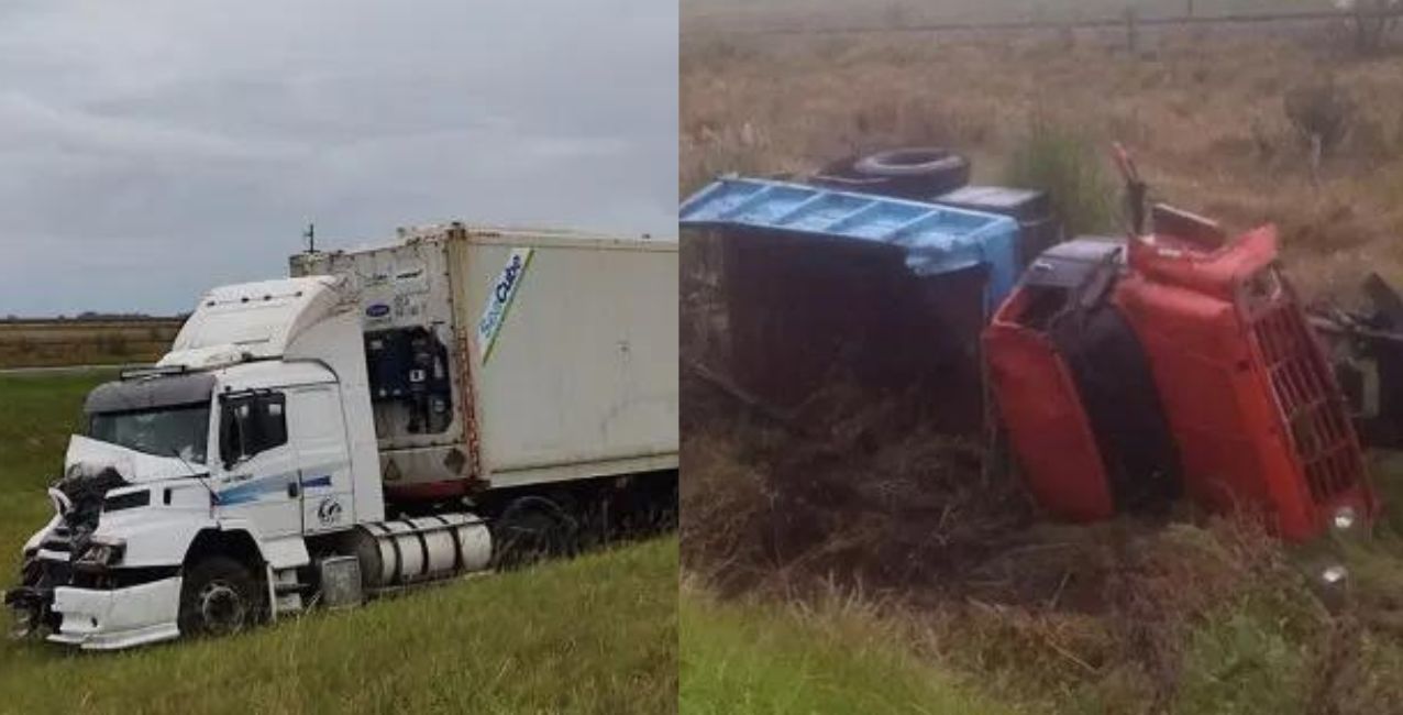 Buenos Aires: misterioso choque de camiones en la Ruta 2