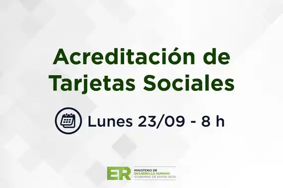El próximo lunes se acreditarán las tarjetas sociales