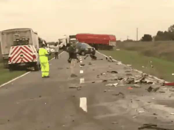 El camionero oriundo de Venado Tuerto fue trasladado en helicóptero sanitario a Rosario.