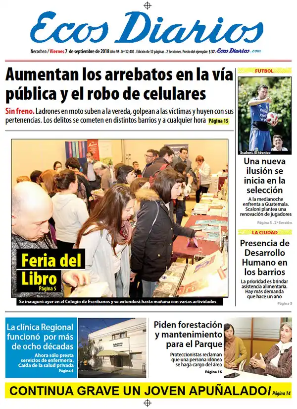 Tapa del 7 de septiembre de 2018