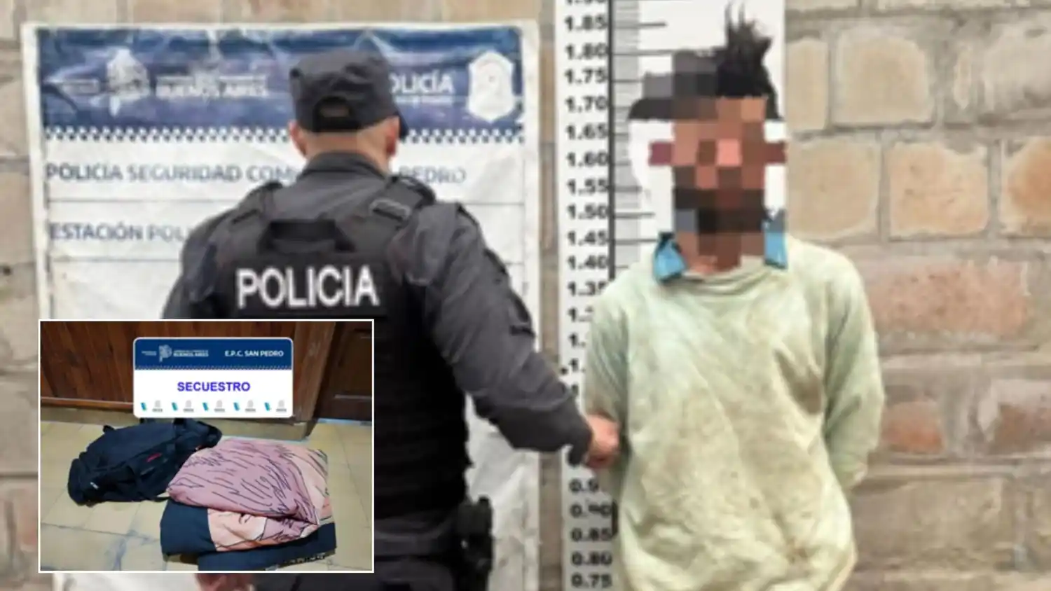 El sujeto detenido in fraganti cuenta con antecedentes delictivos.