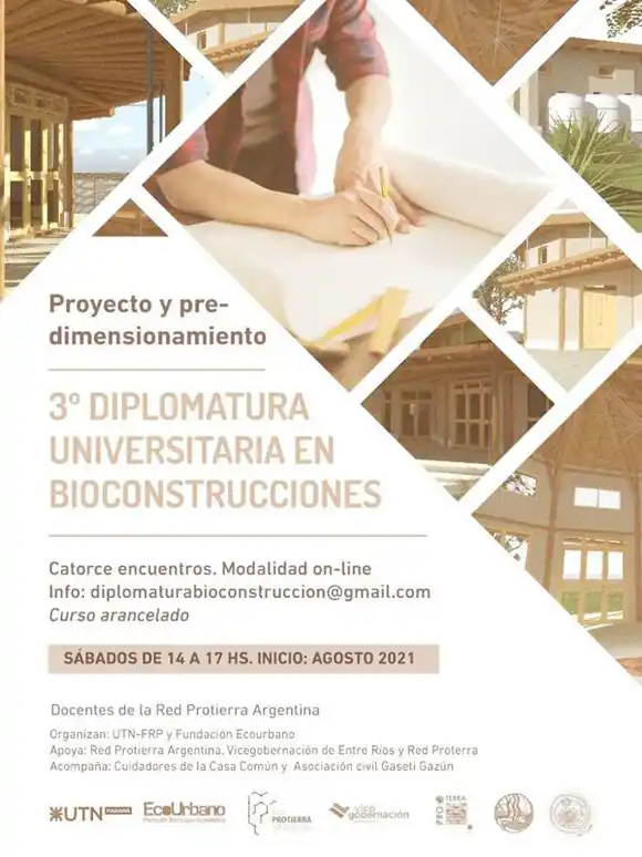 En agosto comienza la 3ª Diplomatura Universitaria  en Bioconstrucción